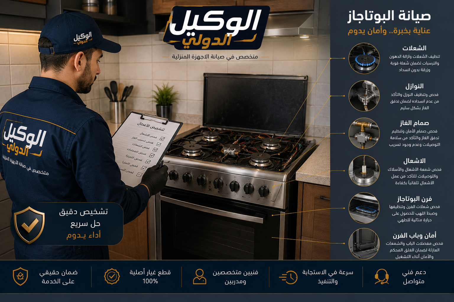 صيانة بوتاجاز ضمن خدمات صيانة البوتاجازات من الوكيل الدولي