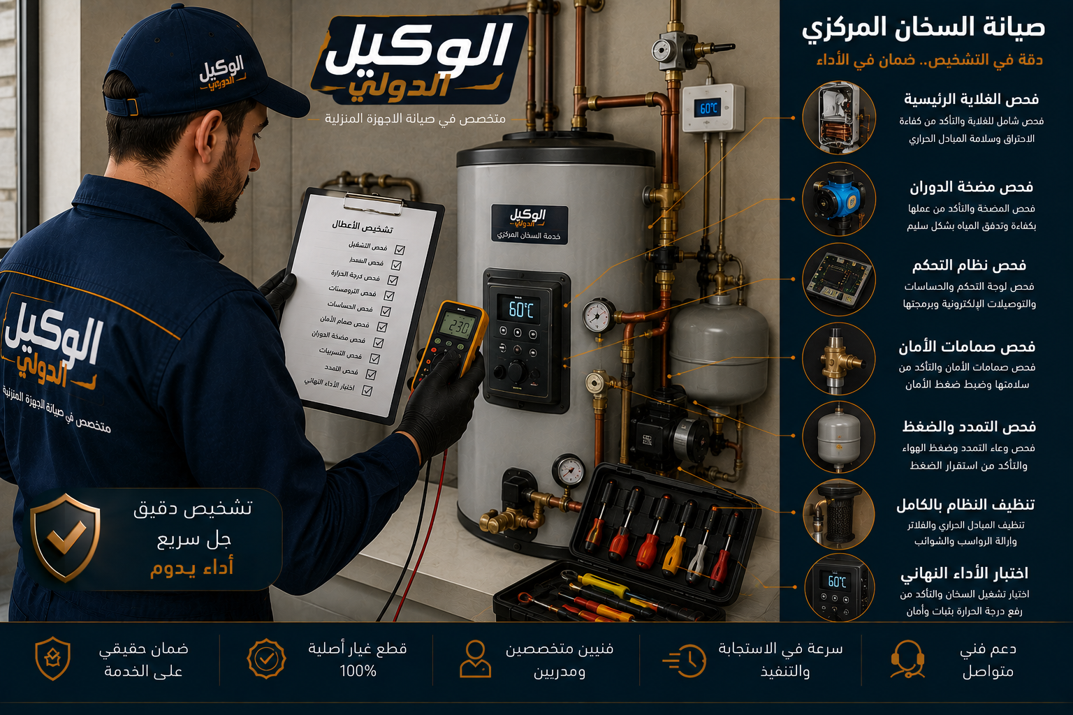 صيانة سخان مركزي ضمن خدمات صيانة السخانات